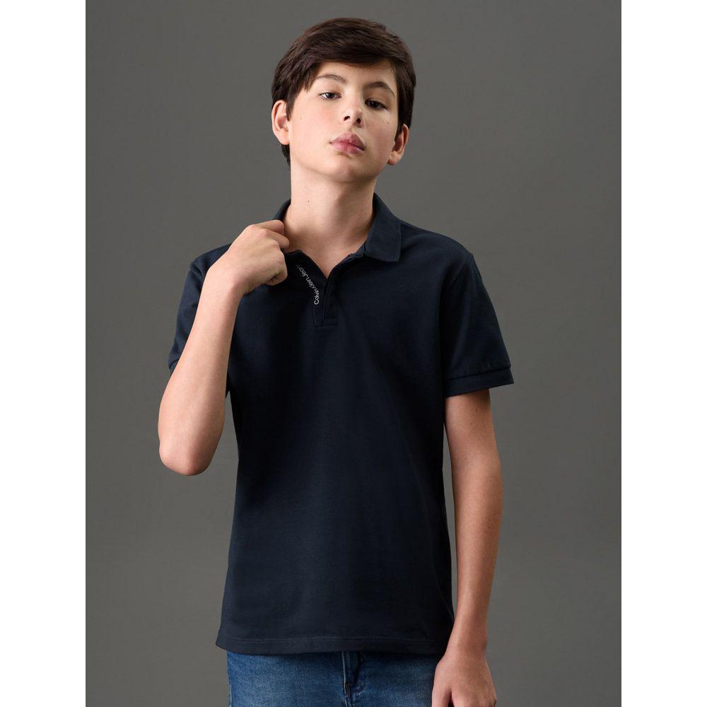Polo Menino Peitilho Cadarço Calvin Klein Jeans - Marinho - 5
