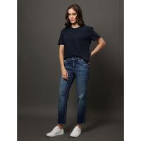 Calça Jeans Feminina Cropped Straight Calvin Klein Jeans - Marinho - 3