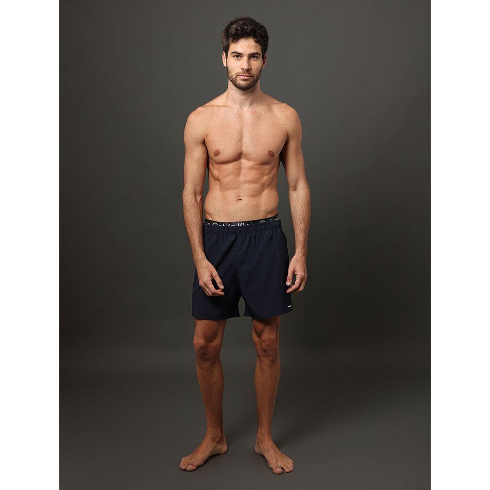 Shorts D'Água Masculino Cós Com Elástico Calvin Klein Swimwear - Marinho - 3
