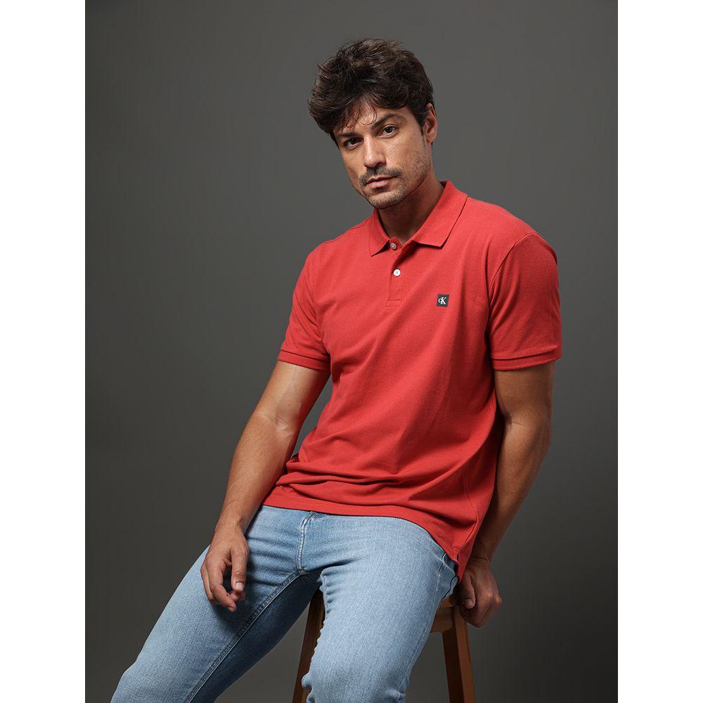 Polo Masculina Premium Calvin Klein Jeans - Vermelho - 5