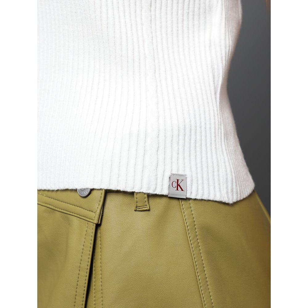 Regata Feminina de Tricot Calvin Klein Jeans - Off White - 4
