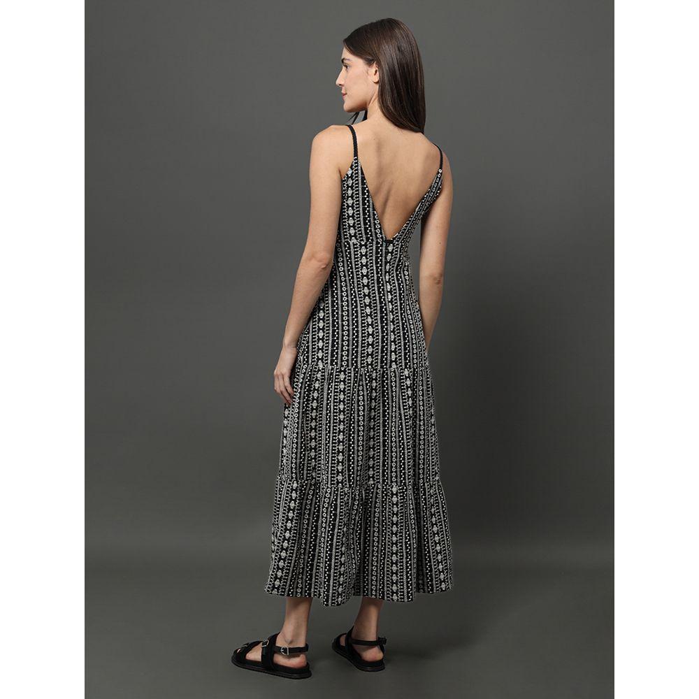 Vestido Feminino Midi de Laise Calvin Klein Jeans - Preto - 2