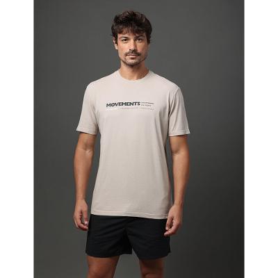 Camiseta Masculina Movements Calvin Klein Jeans - Caqui Claro