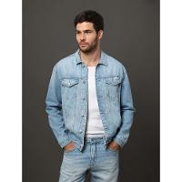 Jaqueta Jeans Masculina Trucker Calvin Klein Jeans - Azul Claro - 1
