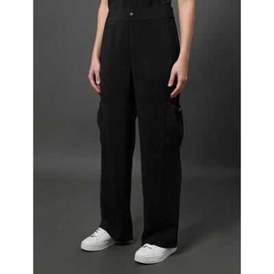 Calça Feminina Cargo Com Regulador Calvin Klein Jeans - Preto