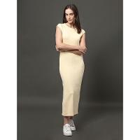 Vestido Feminino Midi Ribana Tricot Calvin Klein Jeans - Amarelo Manteiga - 3