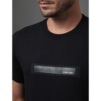 Camiseta Masculina Stripe Logo Gel Calvin Klein - Preto
