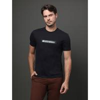 Camiseta Masculina Stripe Logo Gel Calvin Klein - Preto - 5