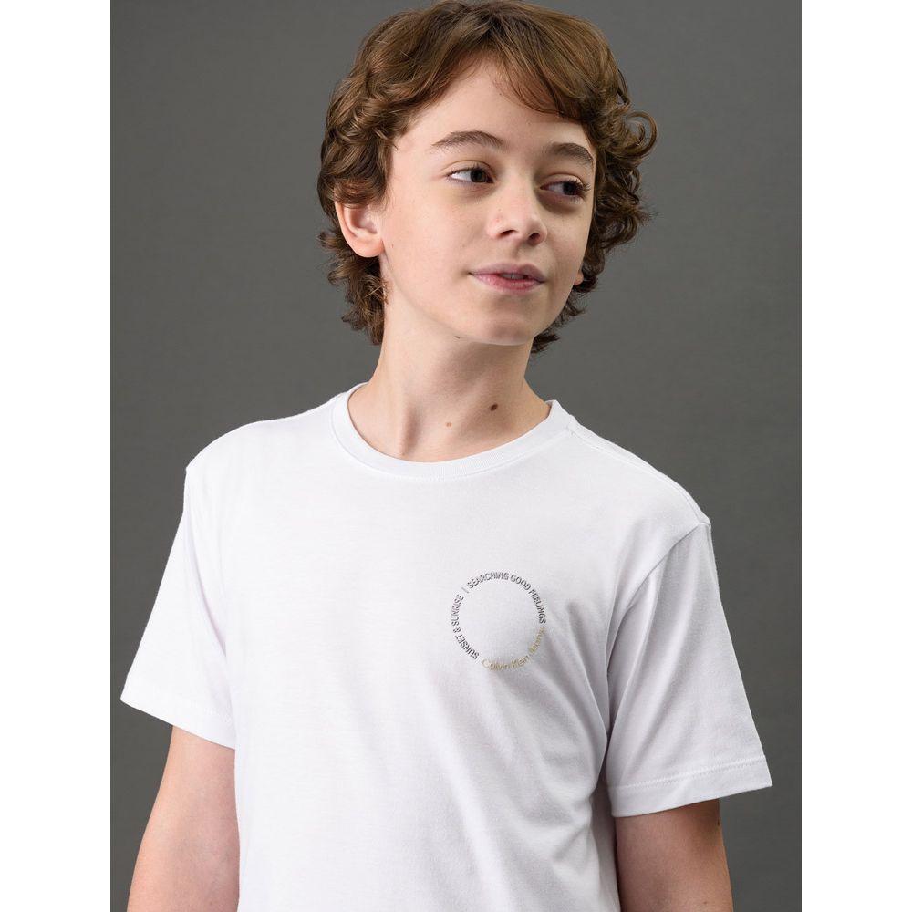 Camiseta Menino Sunset & Sunrise Calvin Klein Jeans - Branco - 4