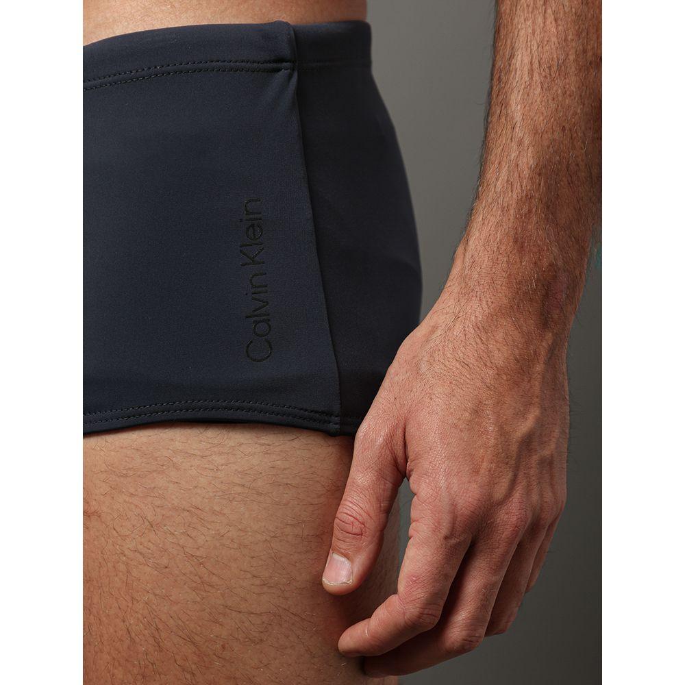 Sunga Trunk Logo Lateral Calvin Klein Swimwear - Chumbo - 4