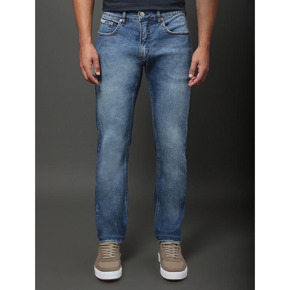 Calça Jeans Masculina Skinny Controle Térmico Calvin Klein Jeans - Azul Médio - 1