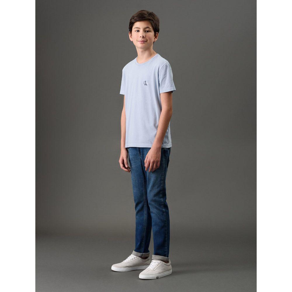 Calça Jeans Menino Skinny Moletom Calvin Klein Jeans - Marinho - 3