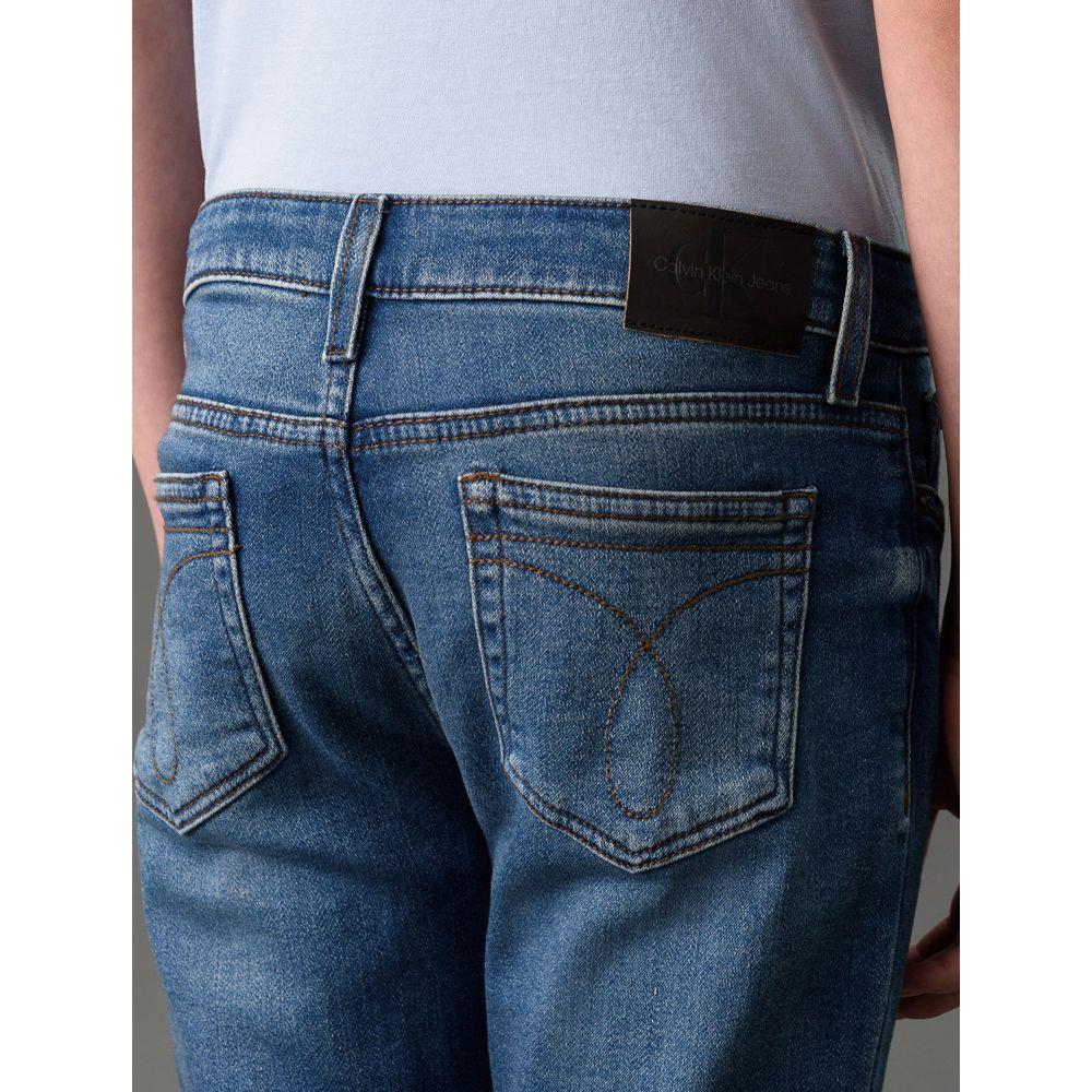 Calça Jeans Menino Skinny Moletom Calvin Klein Jeans - Marinho - 4