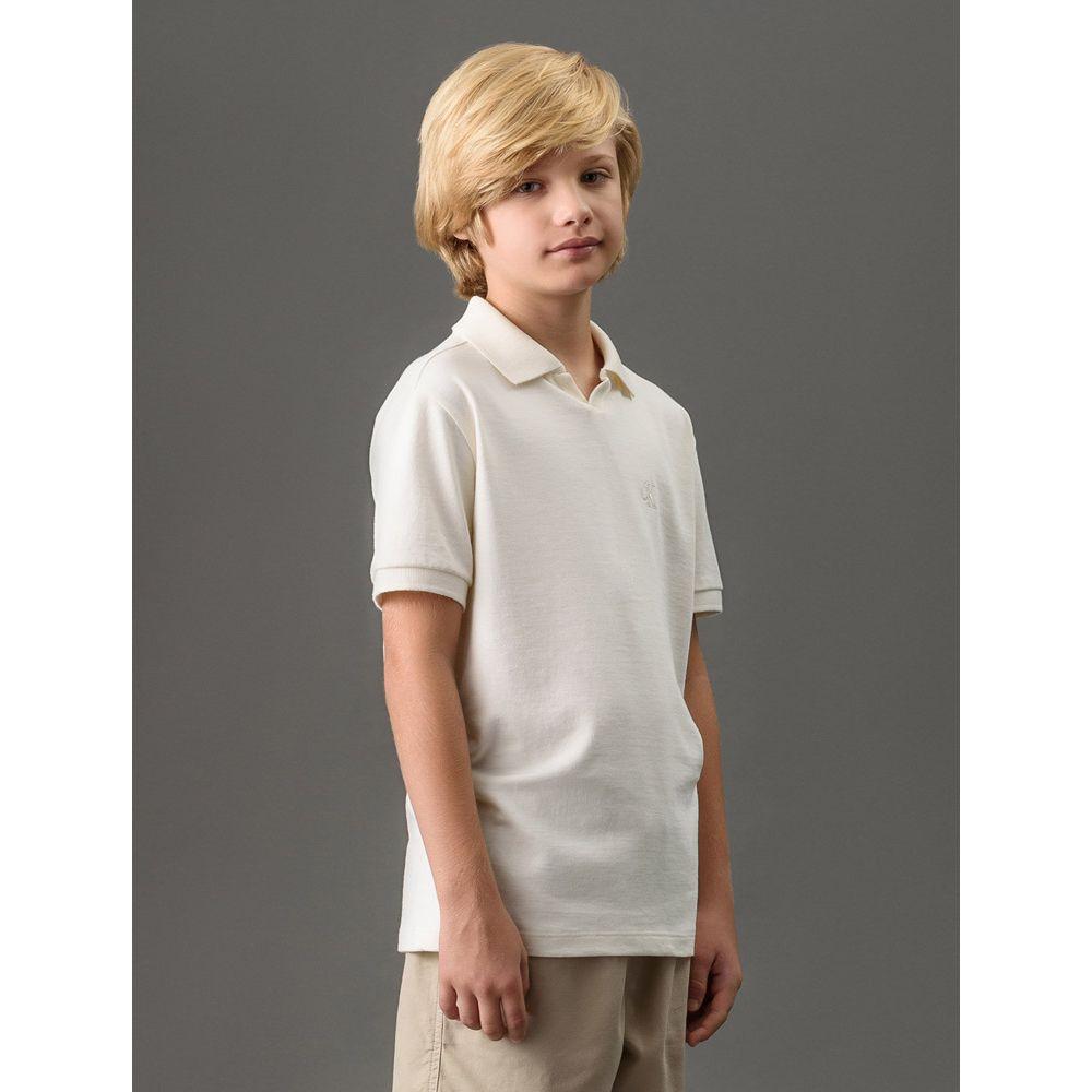 Polo Menino de Malhão Calvin Klein Jeans - Off White - 1