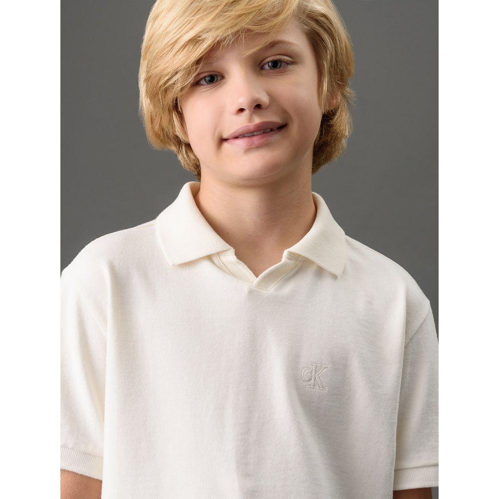 Polo Menino de Malhão Calvin Klein Jeans - Off White - 4