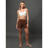 Shorts Feminino Fendas Moletinho Calvin Klein Underwear - Marrom - 3
