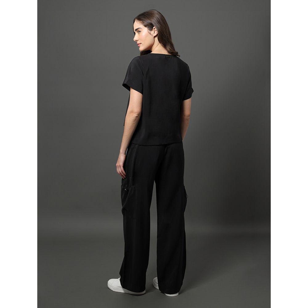 Camisa Feminina Com Degrau Frente e Costas Calvin Klein Jeans - Preto - 2