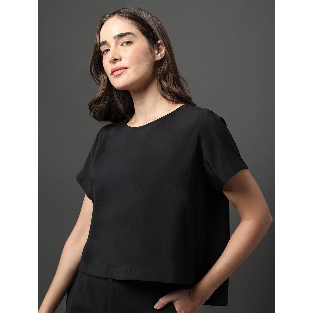 Camisa Feminina Com Degrau Frente e Costas Calvin Klein Jeans - Preto - 5