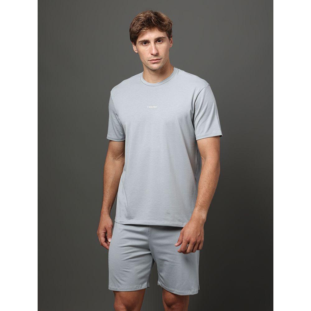 Pijama Masc M/c e Bermuda Pima Cotton - Light Grey - 1