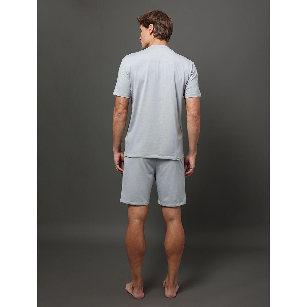 Pijama Masc M/c e Bermuda Pima Cotton - Light Grey - 2