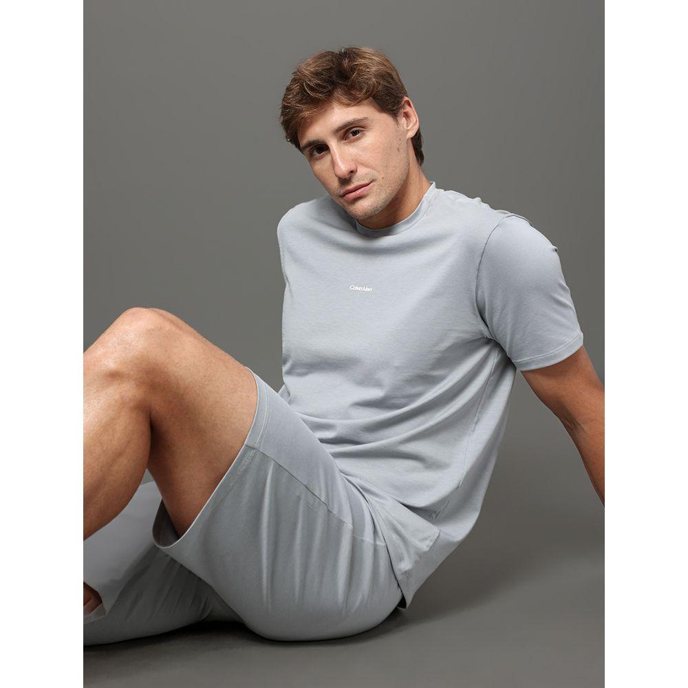 Pijama Masc M/c e Bermuda Pima Cotton - Light Grey - 5