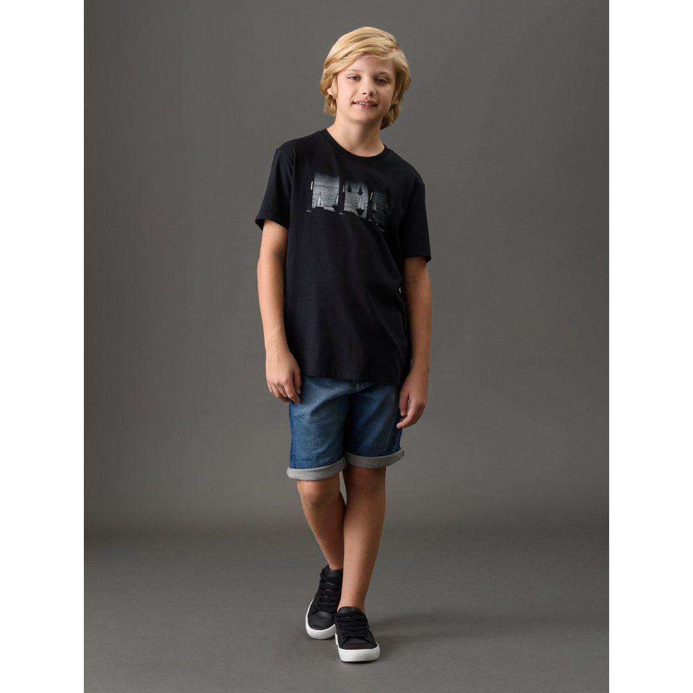 Camiseta Menina Veleiros Calvin Klein Jeans - Preto - 3