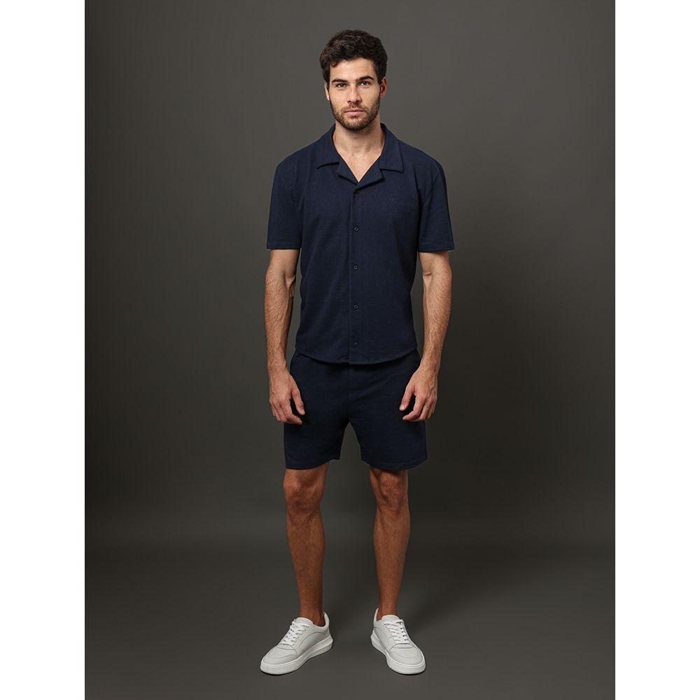 Camisa Masculina Soft Gola Cubana Calvin Klein Jeans - Marinho - 3