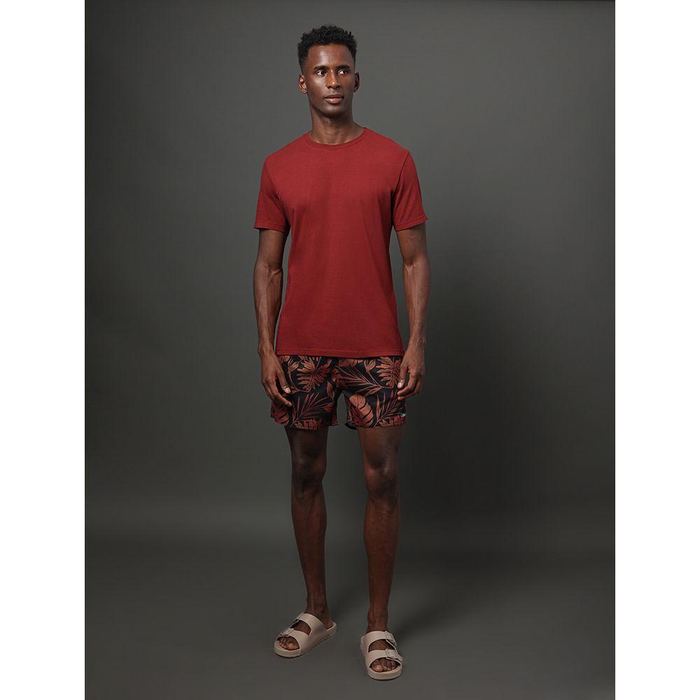 Camiseta Masculina Logo Costas Calvin Klein Swimwear - Vermelho Escuro - 4