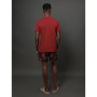 Camiseta Masculina Logo Costas Calvin Klein Swimwear - Vermelho Escuro - 3