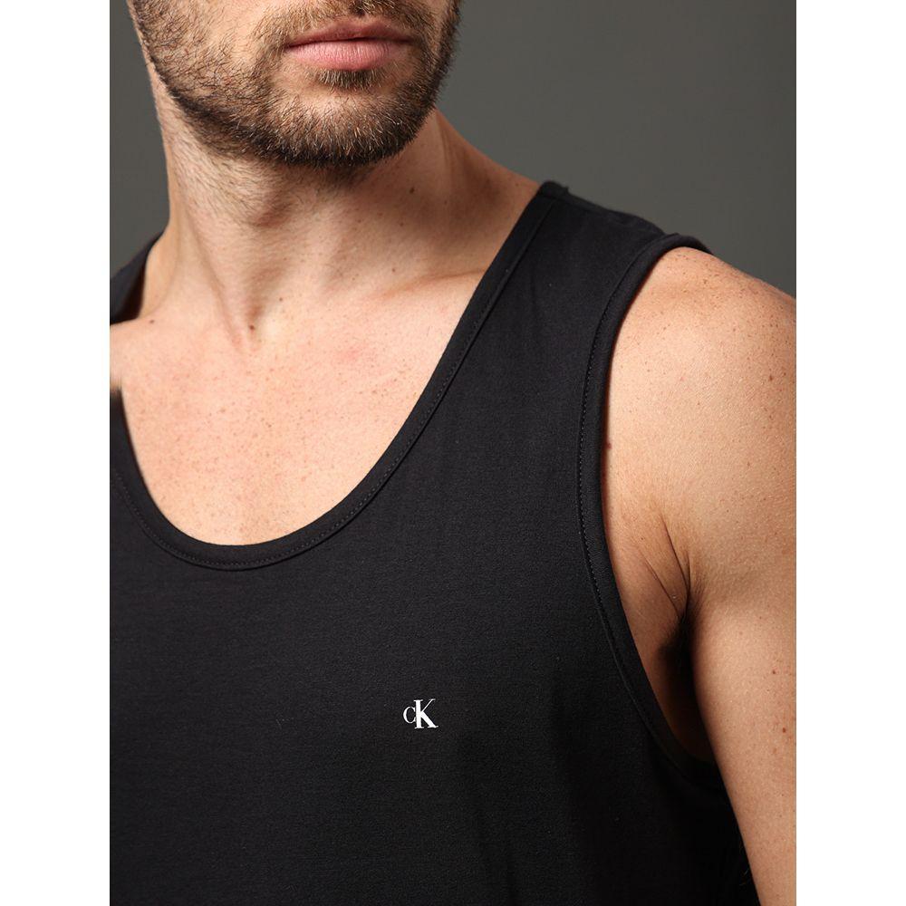 Regata Masculina Logo Calvin Klein Jeans - Preto - 4