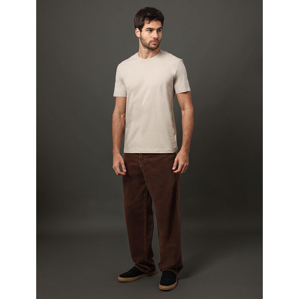 Camiseta Masculina Patch Manga Calvin Klein Jeans - Caqui Claro - 5