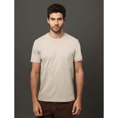 Camiseta Masculina Patch Manga Calvin Klein Jeans - Caqui Claro