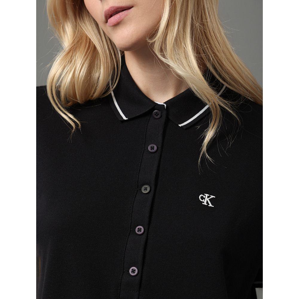 Vestido Feminino Polo Piquet Duplo Calvin Klein Jeans - Preto - 4