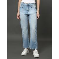 Calça Jeans Feminina Cropped Straight Calvin Klein Jeans - Azul Claro - 1