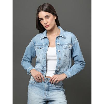 Jaqueta Jeans Feminina Trucker Calvin Klein Jeans - Azul Claro