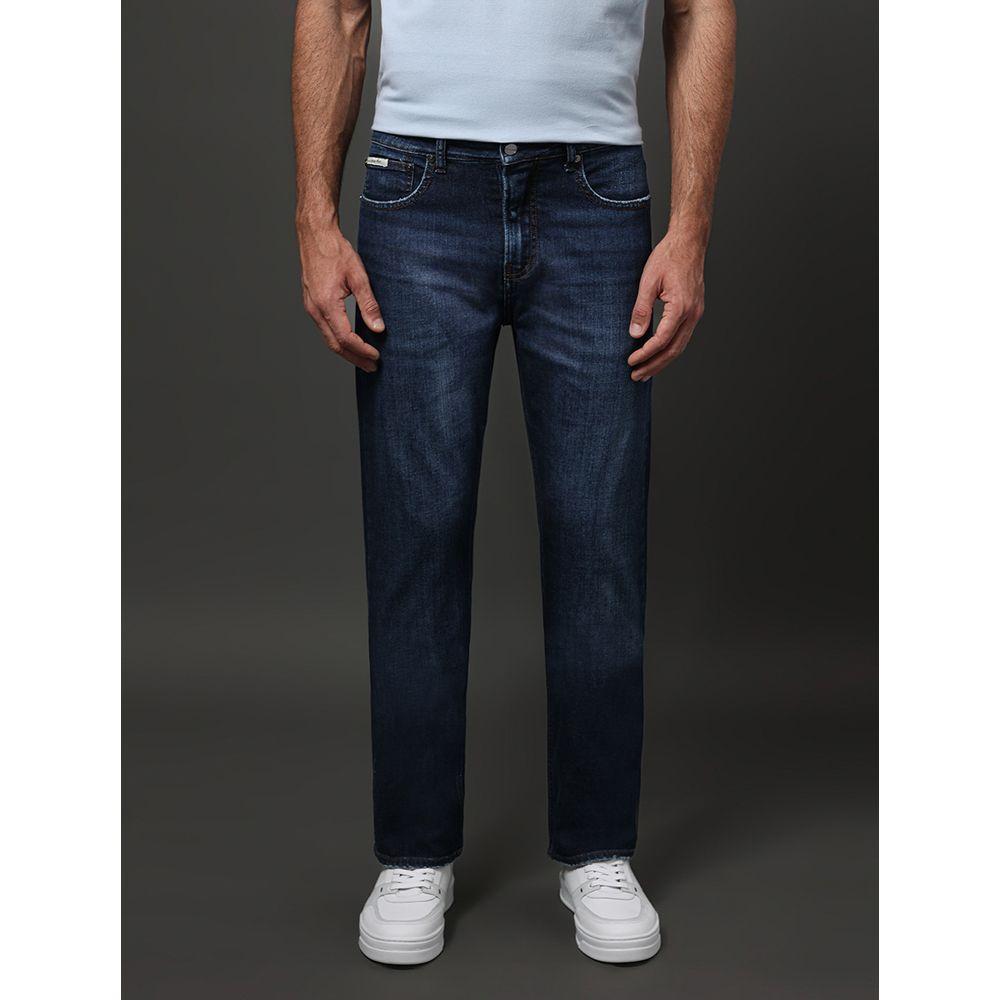 Calça Jeans Masculina Straight 5 Pockets Calvin Klein - Azul Médio - 1