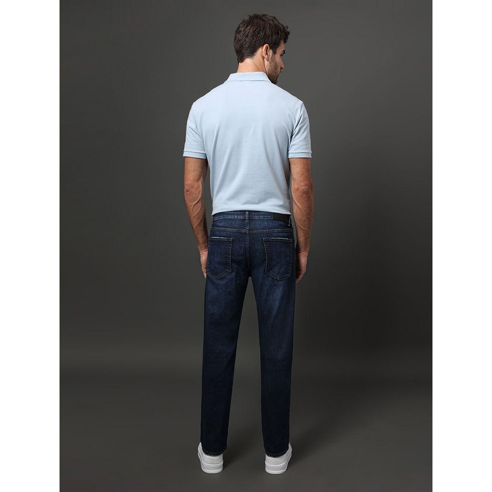 Calça Jeans Masculina Straight 5 Pockets Calvin Klein - Azul Médio - 2