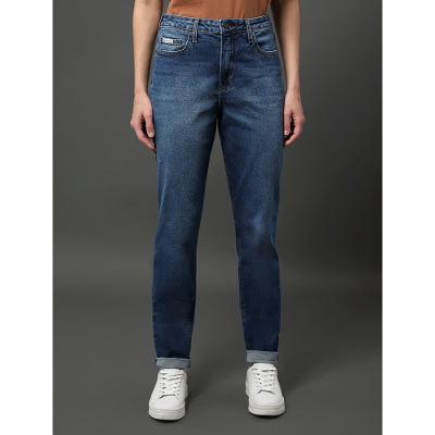 Calça Jeans Feminina Mom 5 Pockets Calvin Klein Jeans - Azul Médio