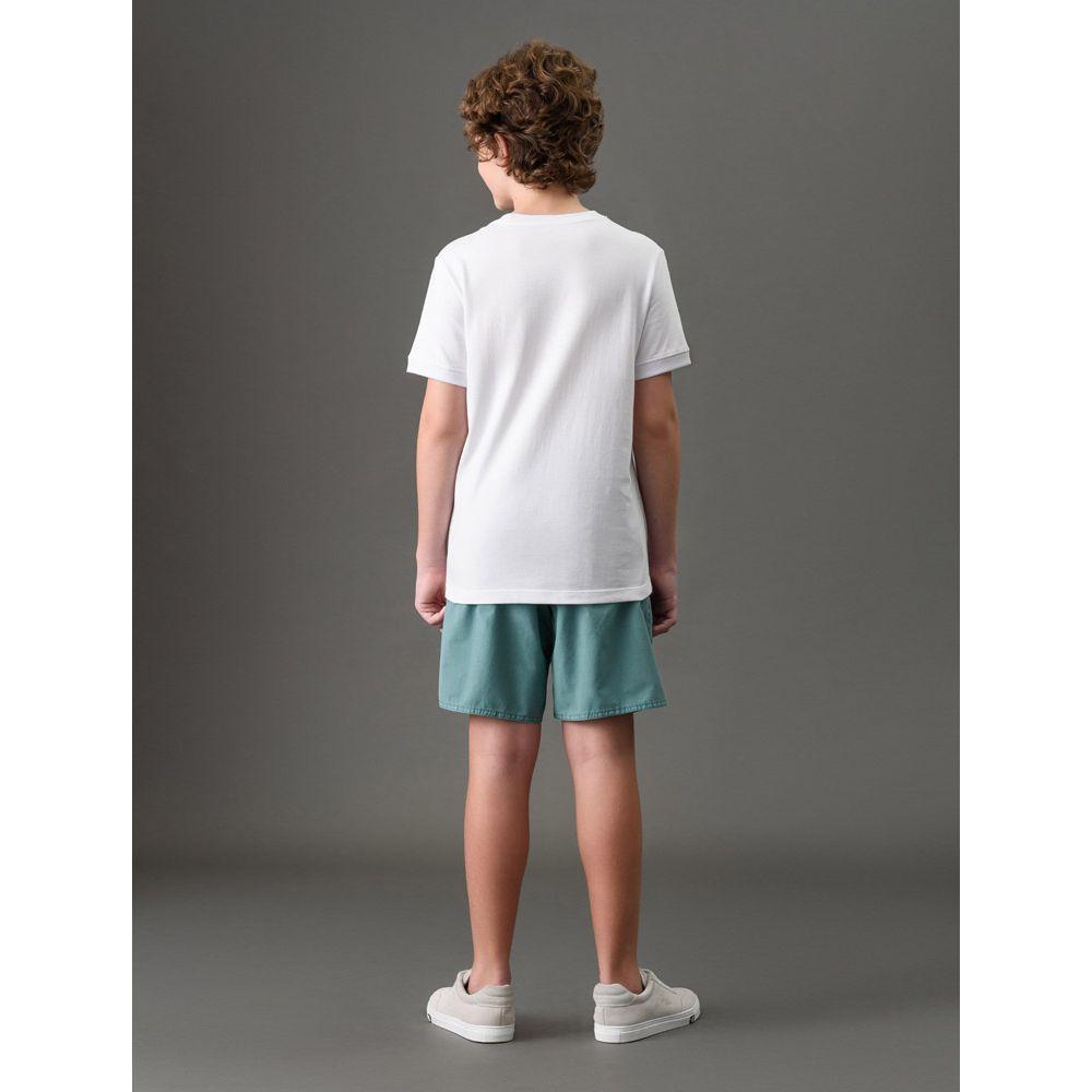 Camiseta Menino Malhão Com Punhos Calvin Klein Jeans - Branco - 2