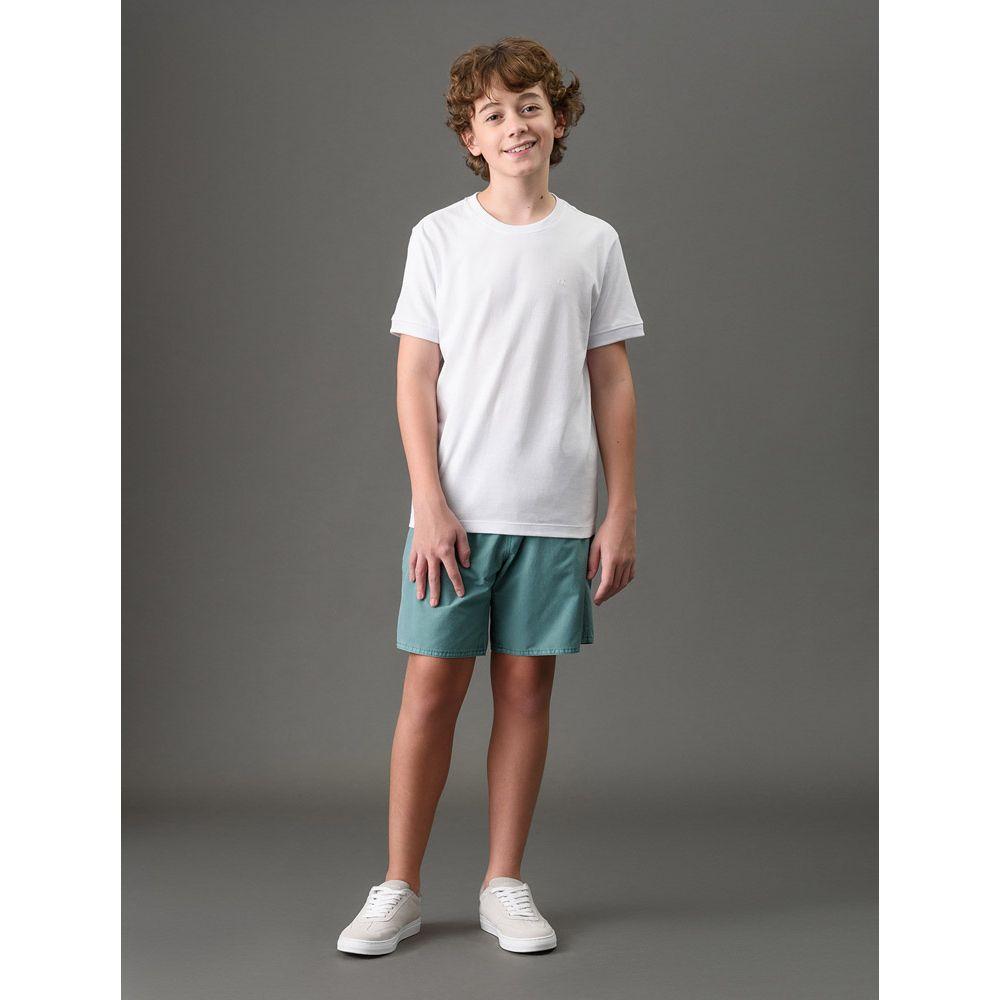 Camiseta Menino Malhão Com Punhos Calvin Klein Jeans - Branco - 3
