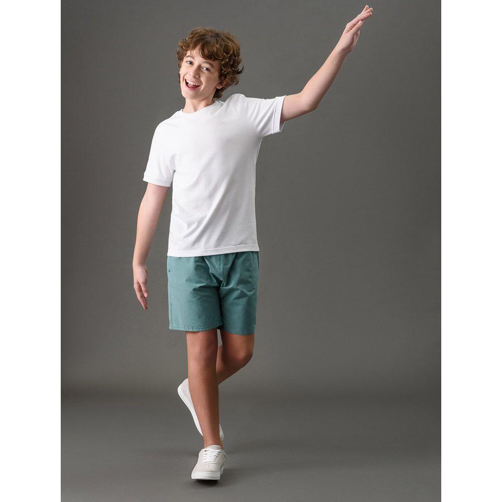 Camiseta Menino Malhão Com Punhos Calvin Klein Jeans - Branco - 5