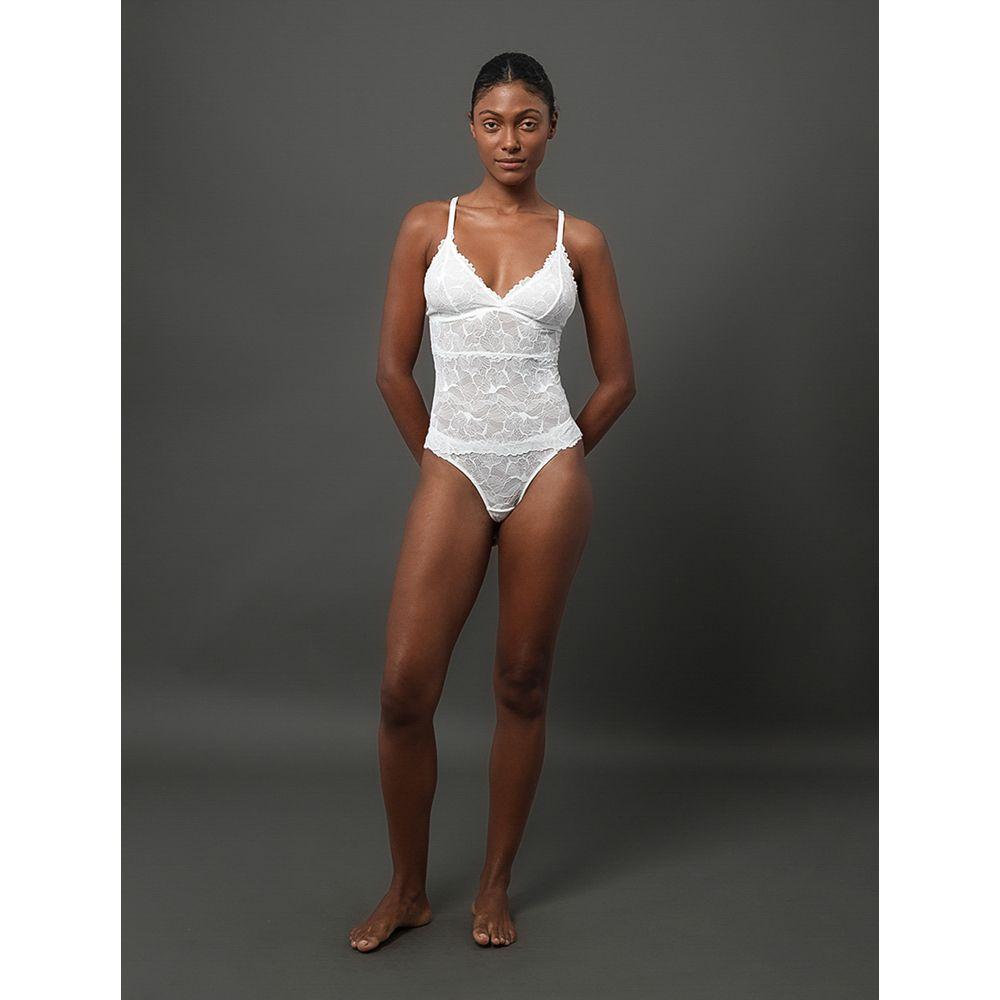 Camisete Feminina Renda Calvin Klein Underwear - Off White - 1