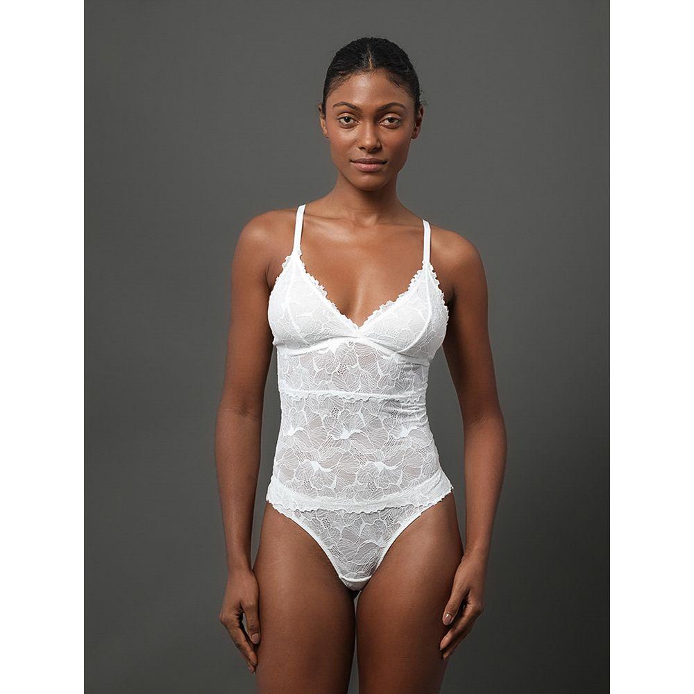 Camisete Feminina Renda Calvin Klein Underwear - Off White - 2