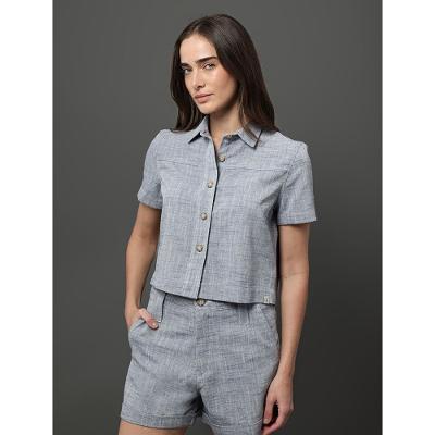 Camisa Feminina Viscolinho Calvin Klein Jeans - Marinho