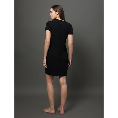 Camisola Feminina Curta Visco Canelada Calvin Klein Underwear - Preto