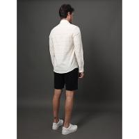 Camisa Masculina Slim Cotton Stripes Calvin Klein - Off White - 2