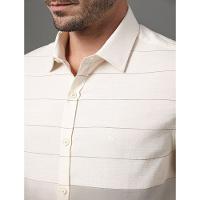 Camisa Masculina Slim Cotton Stripes Calvin Klein - Off White