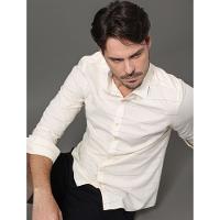 Camisa Masculina Slim Cotton Stripes Calvin Klein - Off White - 5