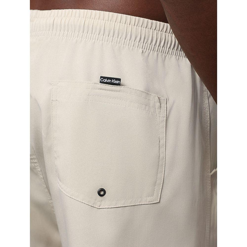 Shorts D'Água Masculino Logo Lateral Calvin Klein Swimwear - Caqui Claro - 4
