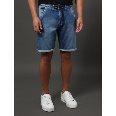 Bermuda Jeans Masculina Bolso Faca Calvin Klein Jeans - Azul Médio